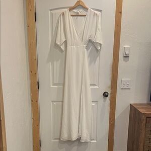 Baltic Born Elegant White Wrap Maxi Dress